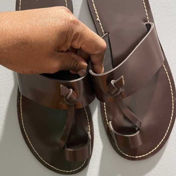 Custom Hand Made stylish slippers Brown Sz 44 - Picture 8 of 10